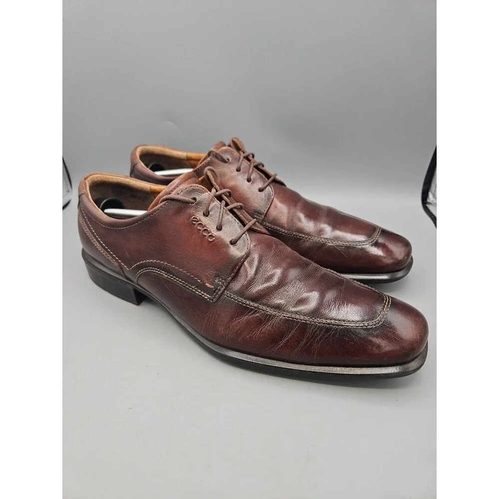 Florsheim Men's 47 Sz 13 Leather Upper Brown Low Top Lace Up Oxford Dress Shoes